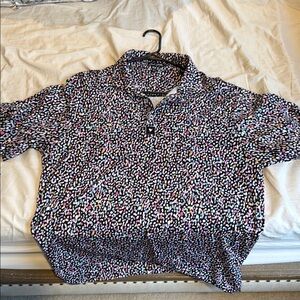 Bad Birdie Paint Splatter Polo XL